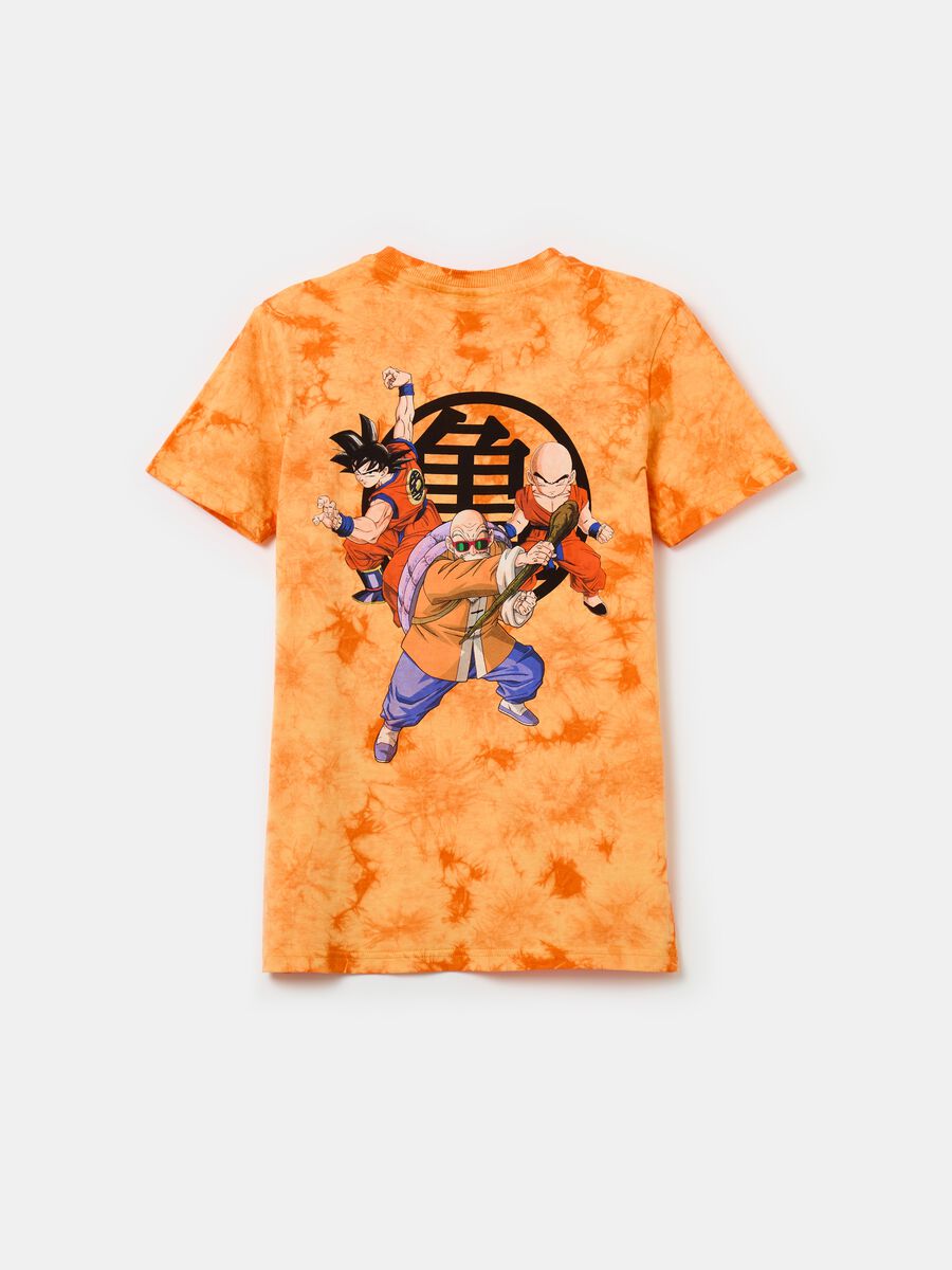 Tie-dye T-shirt with Dragon Ball Z print_0