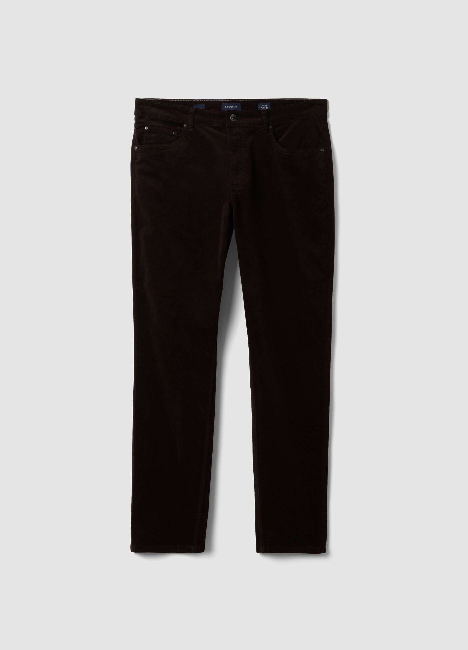 Braune Five-Pocket-Hose aus Stretch-Baumwolle
