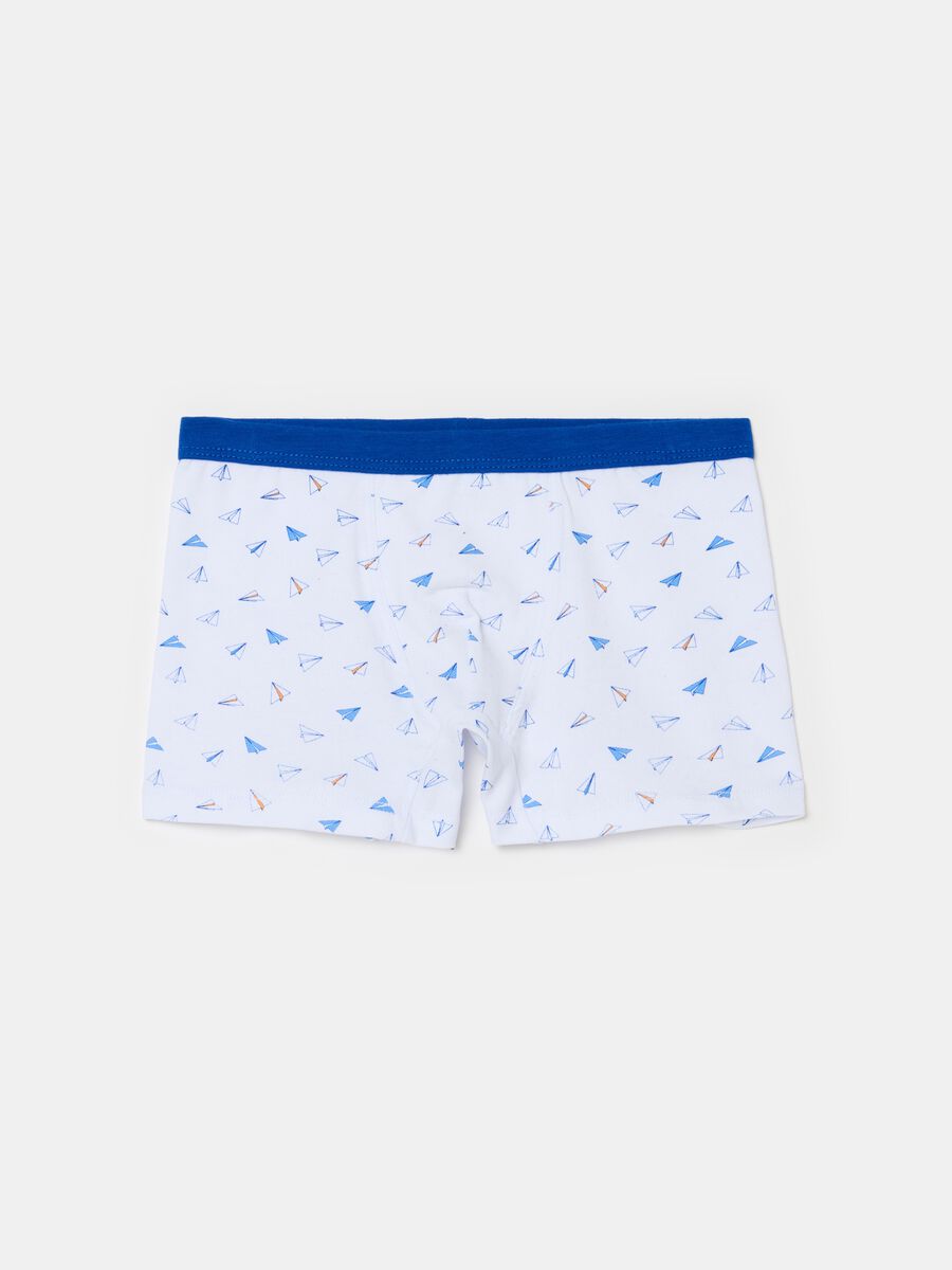 Cotton boxer shorts with aeroplanes print_1