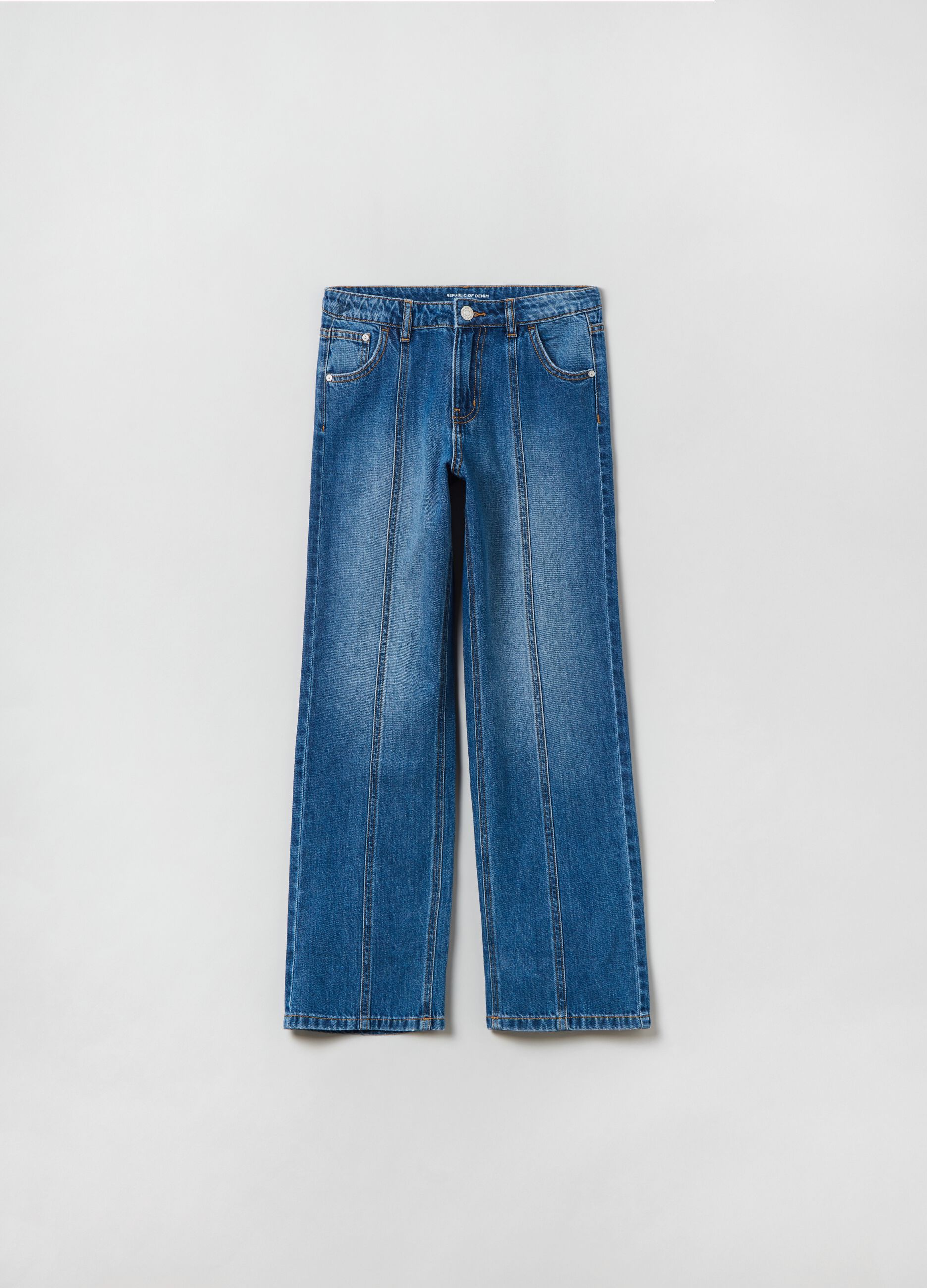 Five-pocket straight fit jeans_0