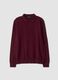 Polo rossa in misto cotone e cashmere a maniche lunghe regular fit_0