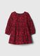 Floral dress in velvet with frills_0