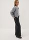 Girls&rsquo; black wide-leg jeans in pure cotton_0