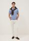 Short-sleeve light blue polo shirt in pure cotton_1