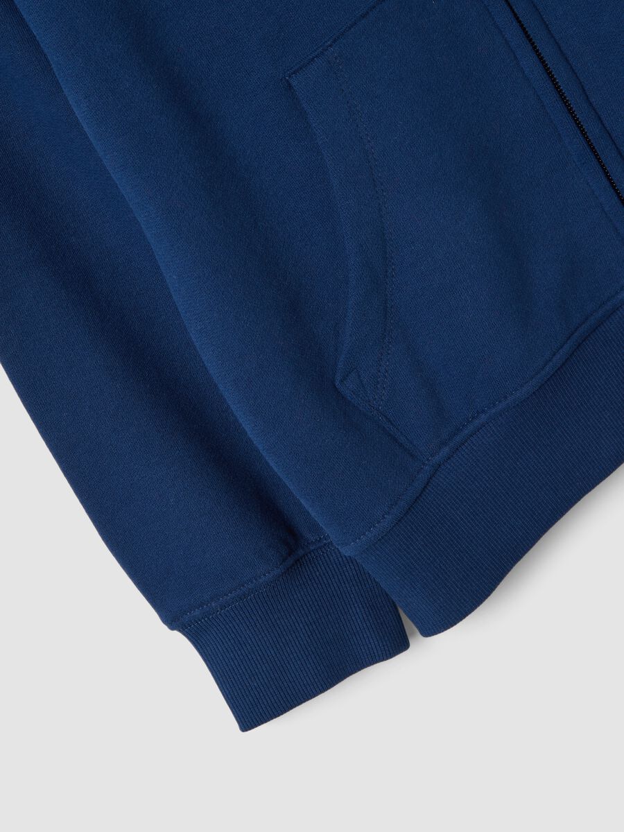 Felpa blu navy in puro cotone organico con girocollo_2