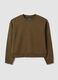 Felpa verde in misto cotone a girocollo regular fit_0
