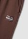 Pantaloni jogger marroni in puro cotone regular fit_3