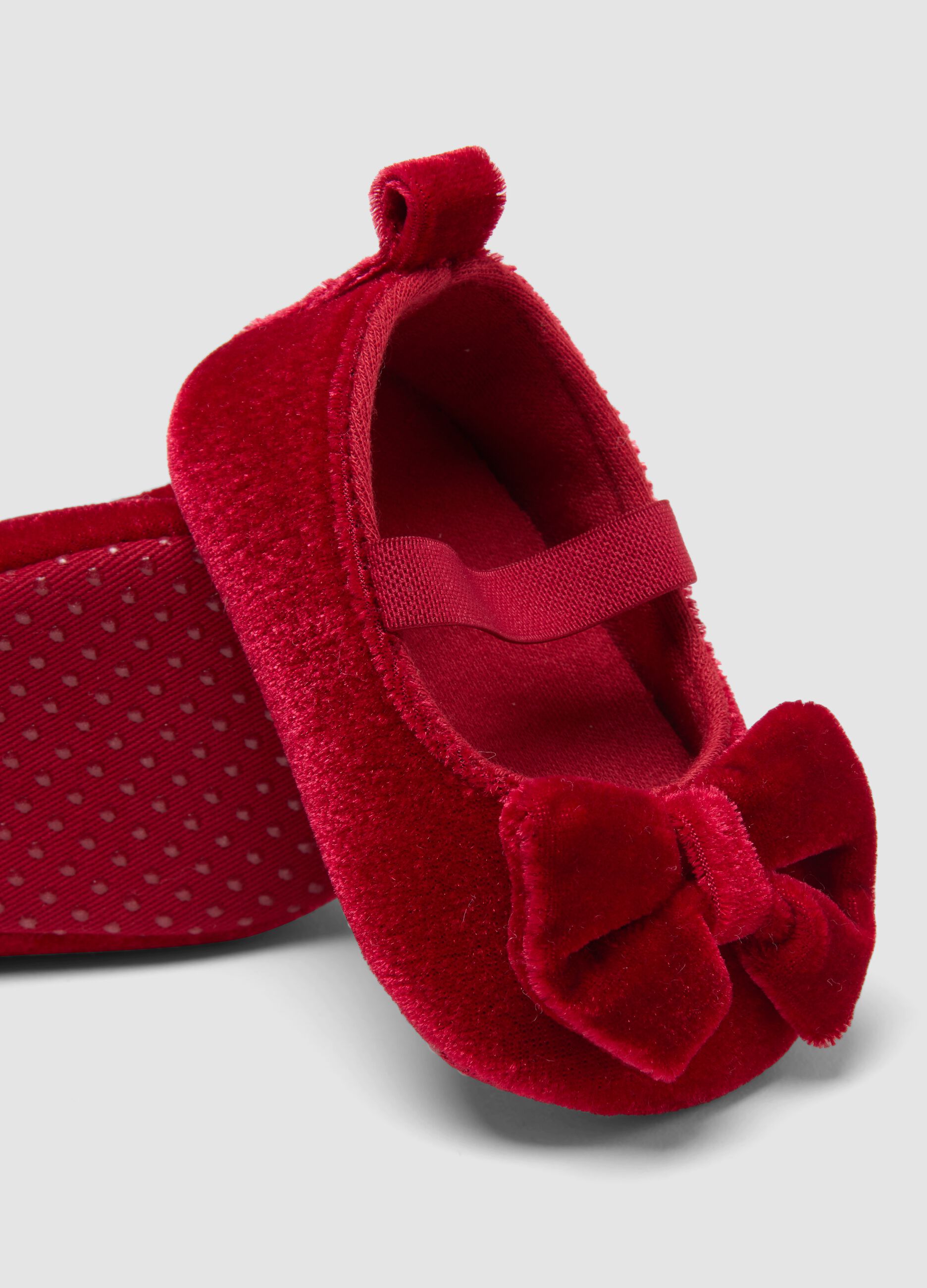 Scarpine rosse con fiocco