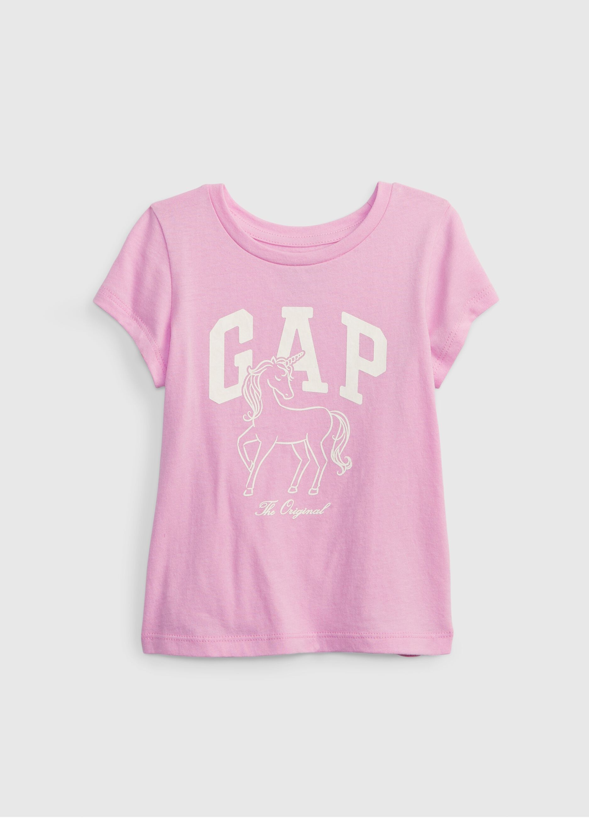 Camiseta con estampado unicornio y logo
