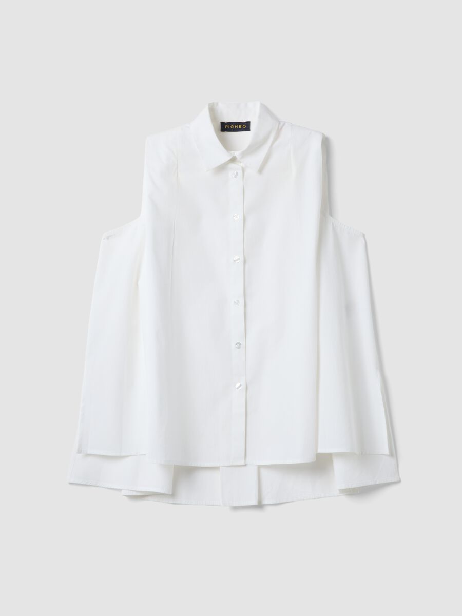 White pure-cotton shirt with classic collar_4