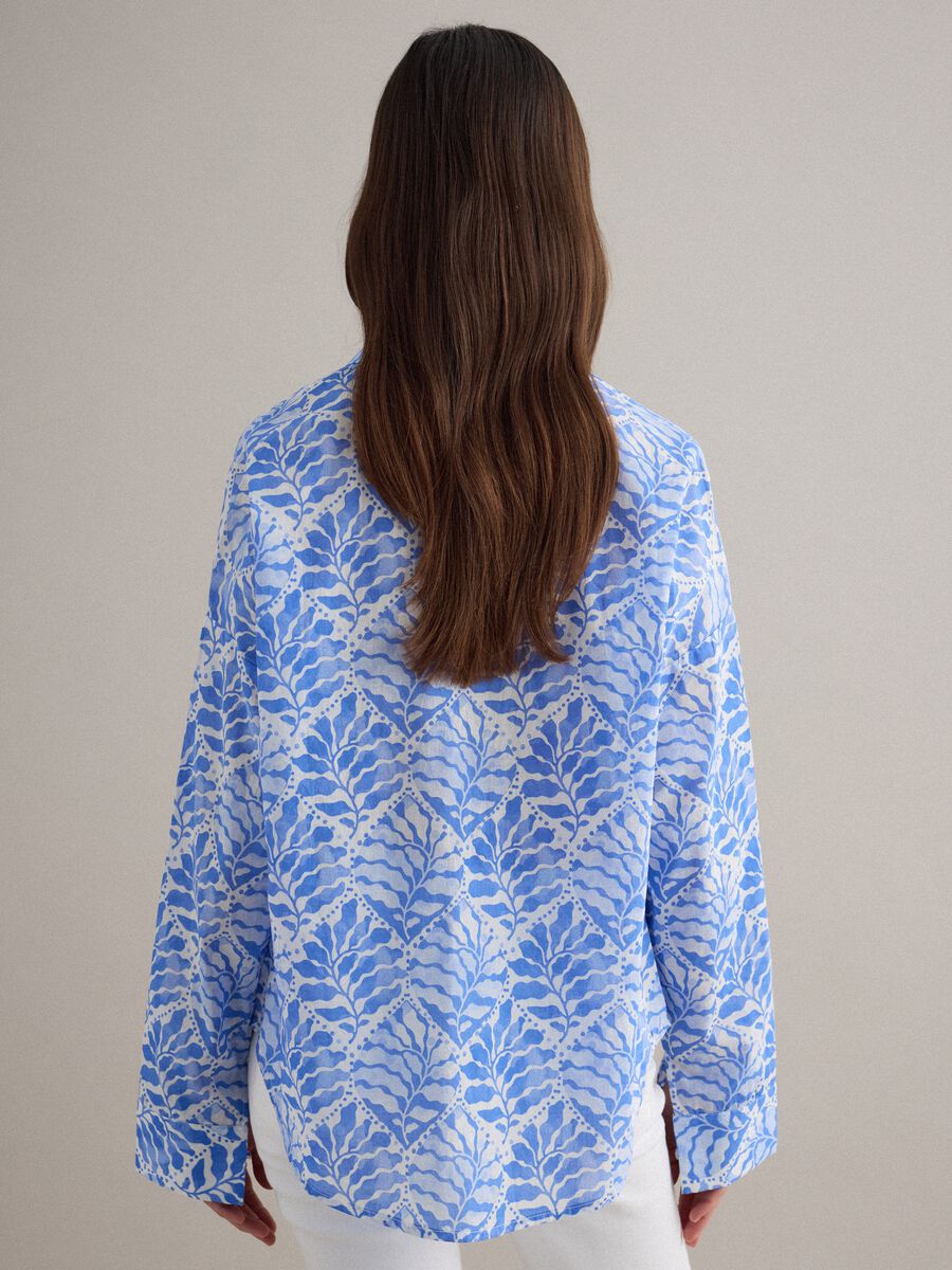 Multicolor-Hemd aus reiner Baumwolle, Regular Fit mit Blumenmuster_2