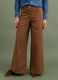 Braune Wide-Leg-Hose aus Stretch-Baumwolle_1