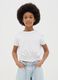 Girls&rsquo; white regular-fit T-shirt in 100% cotton_0