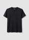 Schwarzes Regular-Fit-T-Shirt aus reiner Baumwolle_0