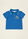 Baby regular-fit short-sleeved blue stretch-cotton polo shirt_0