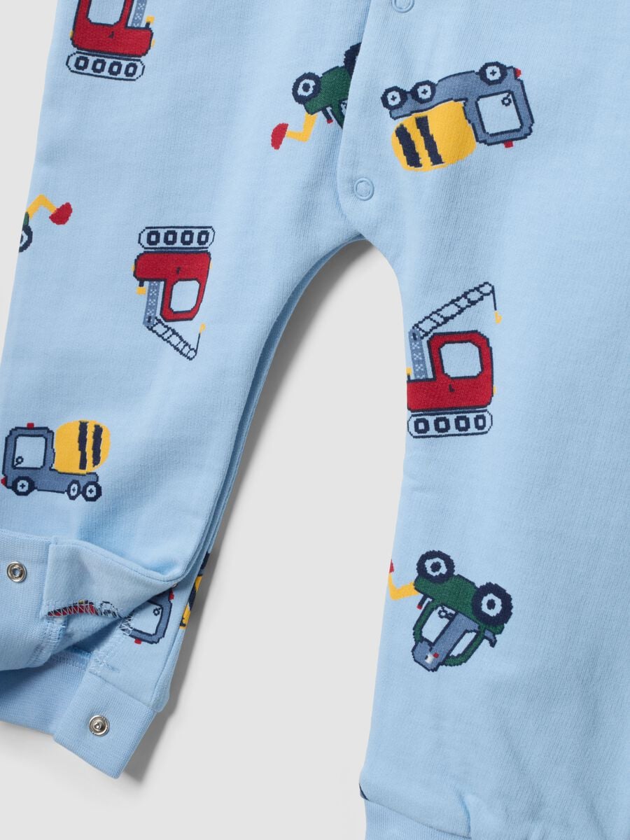 2-pack blue and green organic cotton sleepsuits_3