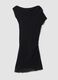 Black stretch-fabric dress with draping, regular fit_6