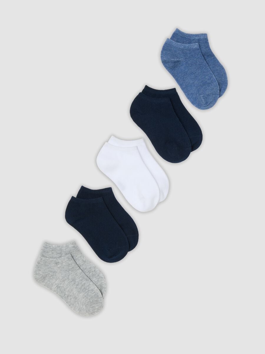 5-pack of short multicolour organic cotton socks for boys_0