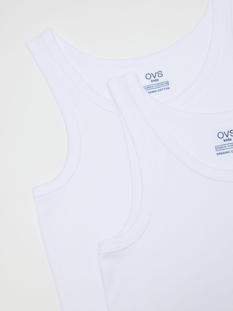 Dvojak bijelih dječjih potko&scaron;ulja od čistog pamuka regularne kroja_3