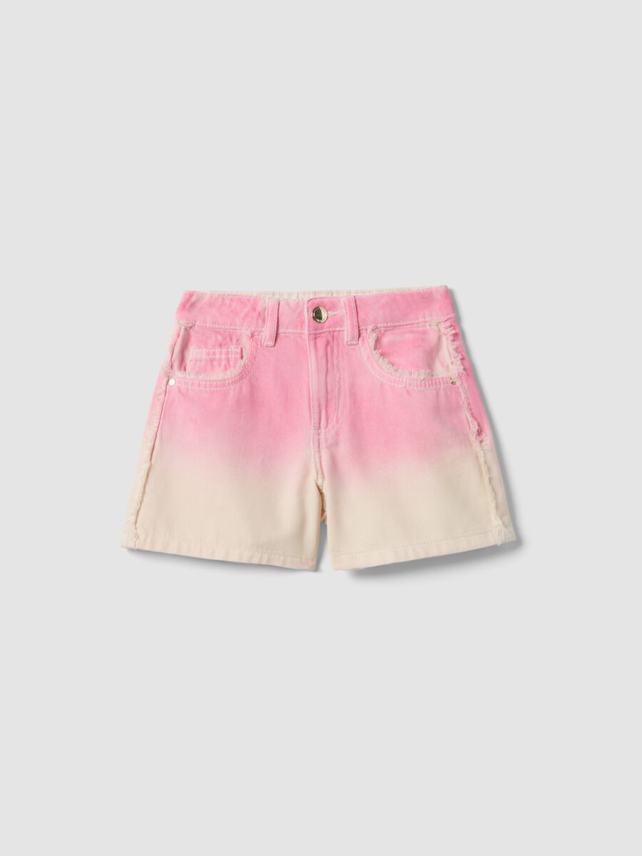 Mehrfarbige M&auml;dchen-Shorts aus reiner Baumwolle, Regular Fit_3