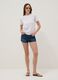 Blue shorts in pure cotton_0
