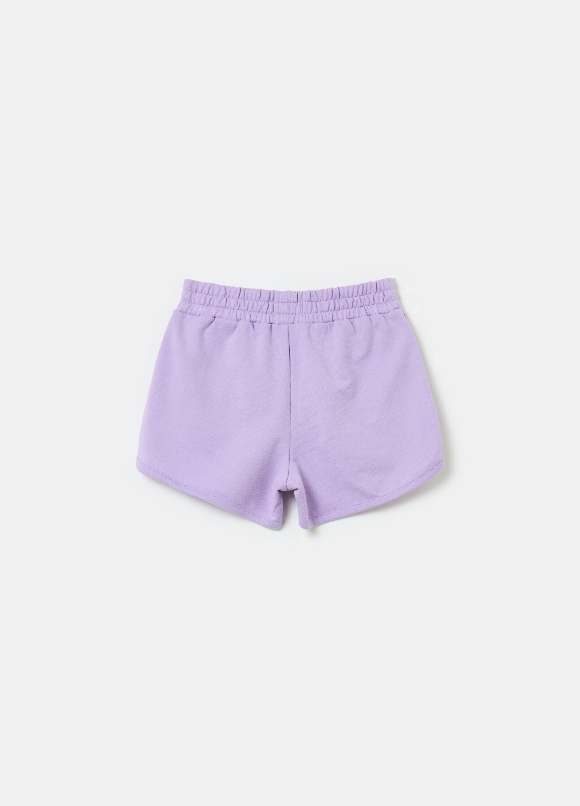 Shorts in felpa con strass