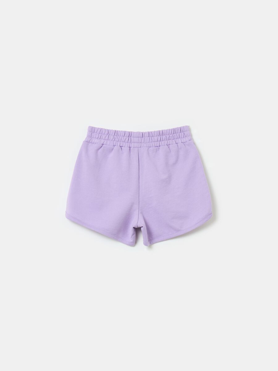 Fleece shorts with diamantés_1