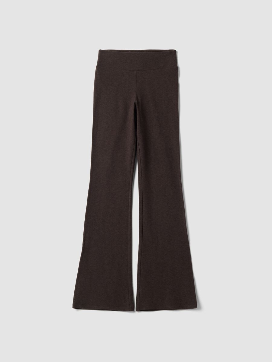 Braune Schlagleggings aus Stretchmaterial_0