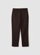 Braune Slim-Fit-Hose aus Stretch-Baumwolle_4