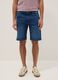 Blaue Stretch-Denim-Baumwollmischung Slim Fit Shorts_1