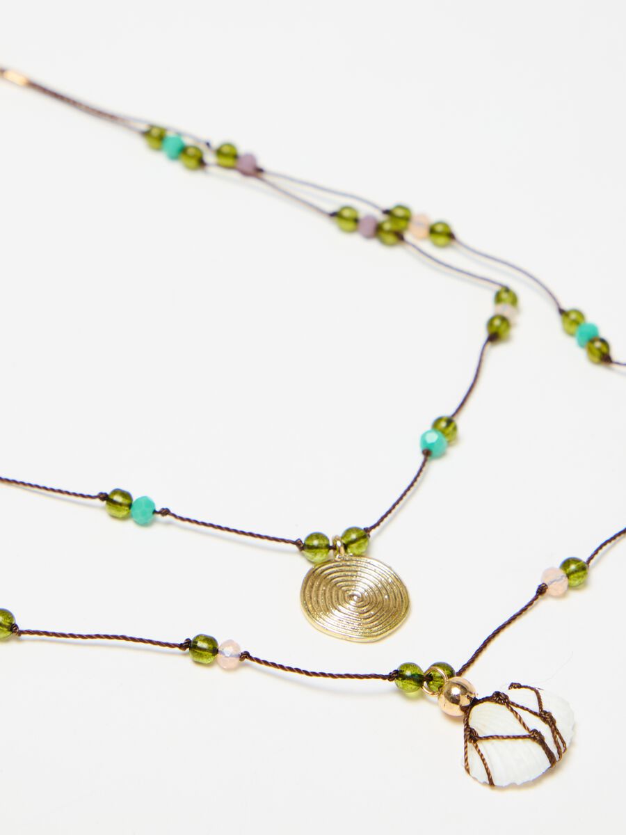 Thin multi-string necklace with pendants_1
