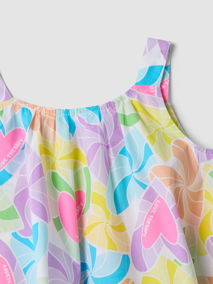 Multicoloured pure cotton heart-print dress_3