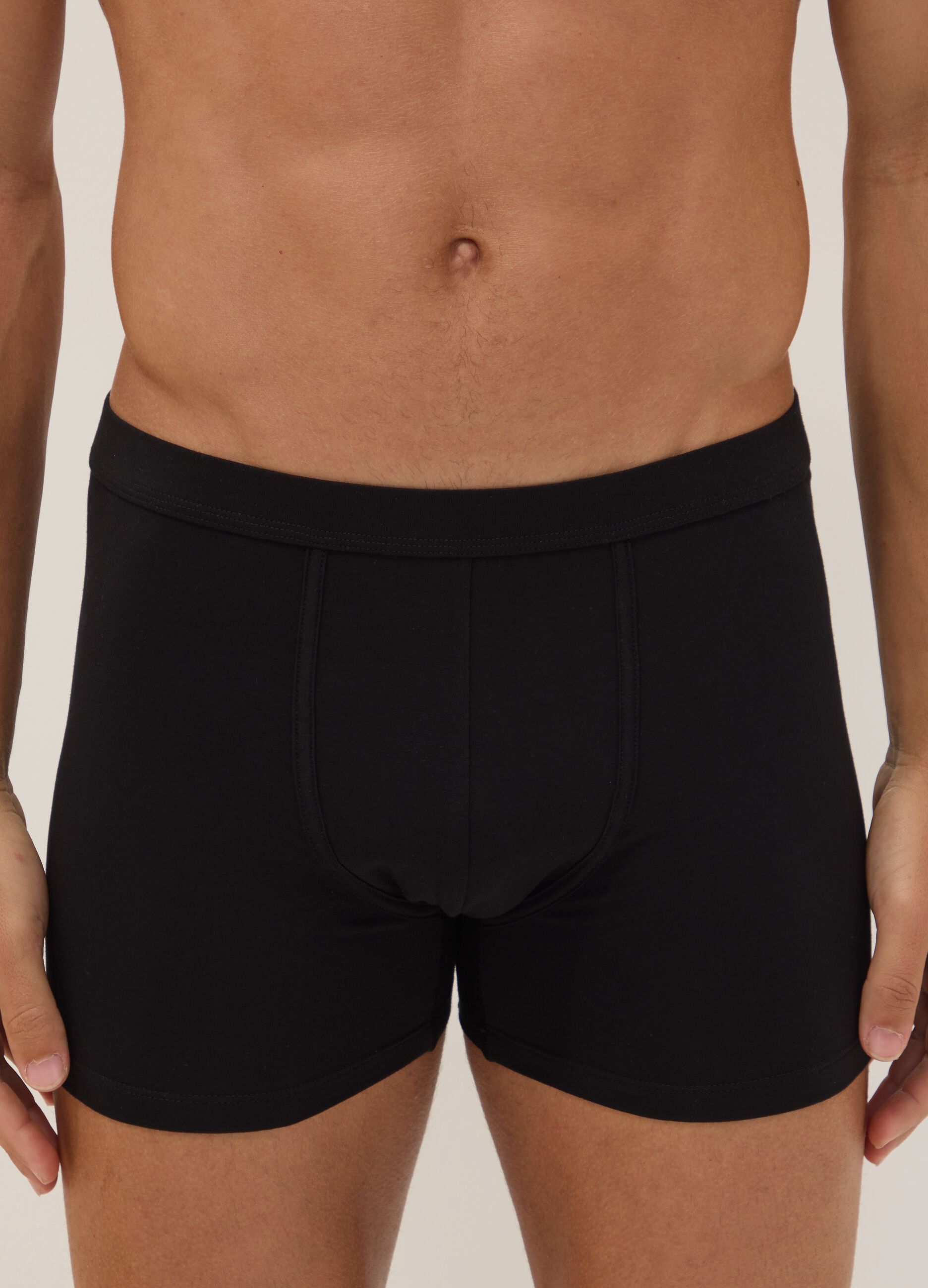 2-pack of black stretch Supima cotton boxers