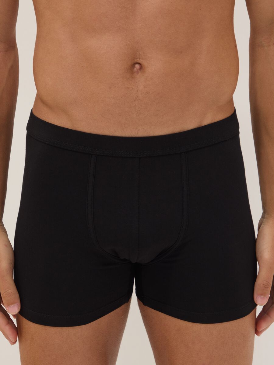 Pack de 2 boxers pretos em algod&atilde;o Supima el&aacute;stico_1