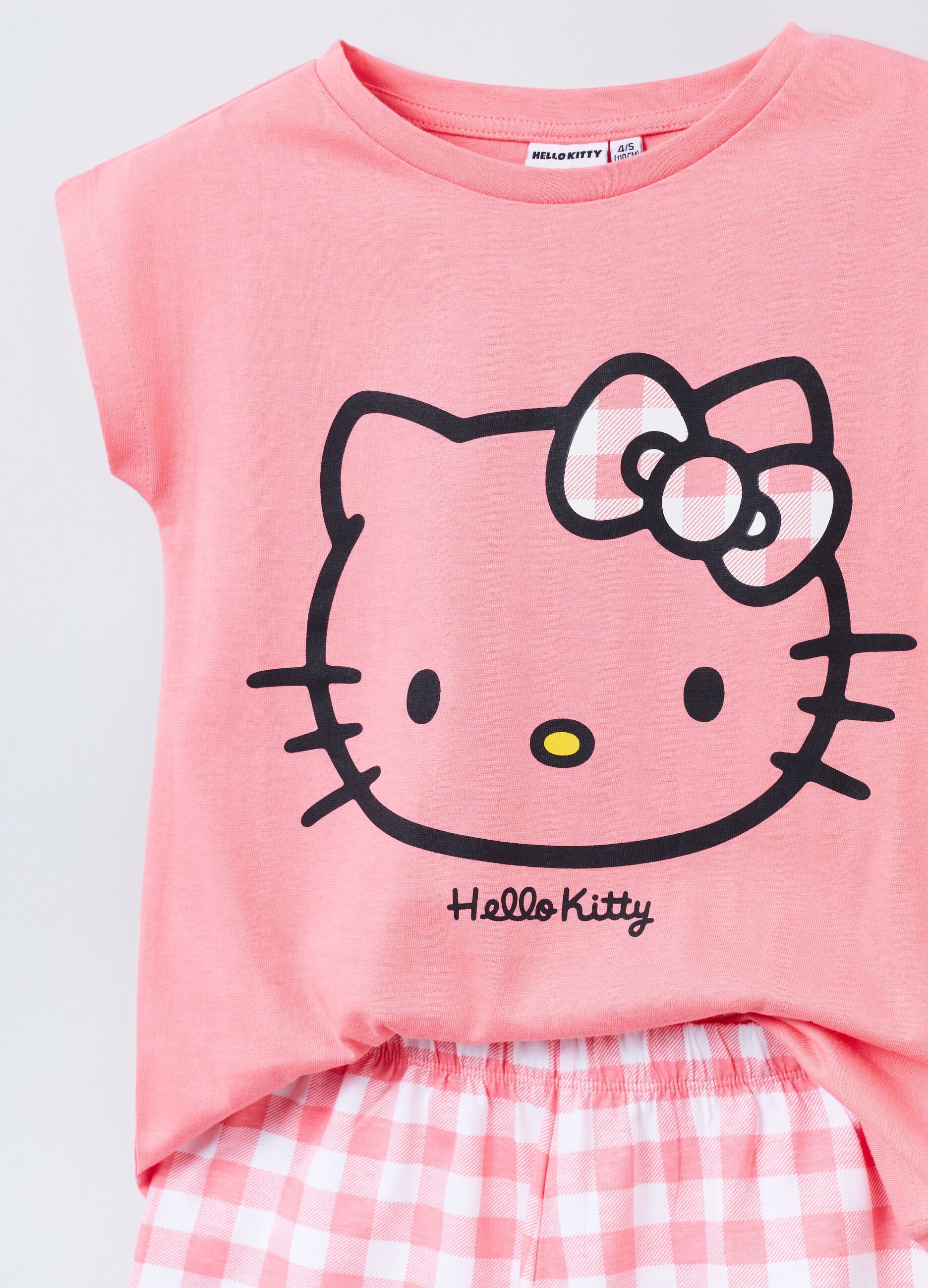 Pijama de algodón con estampado Hello Kitty