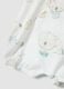 White pure cotton baby romper with prints_3