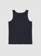 Blue regular-fit vest in pure organic cotton_1