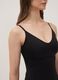 Black stretch-fabric vest top with plunging neckline_2