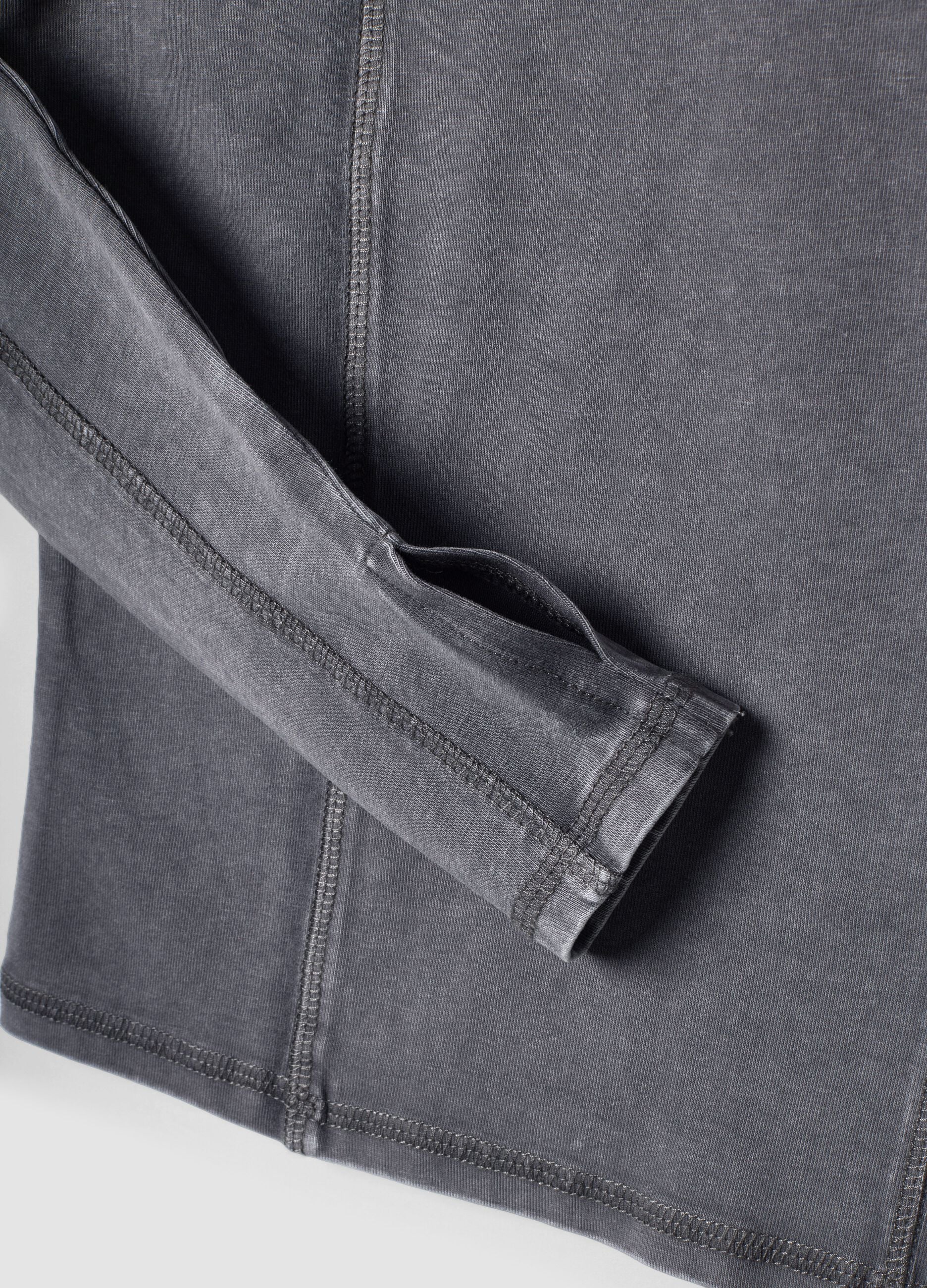 Seamed Long Sleeve Washed Grey