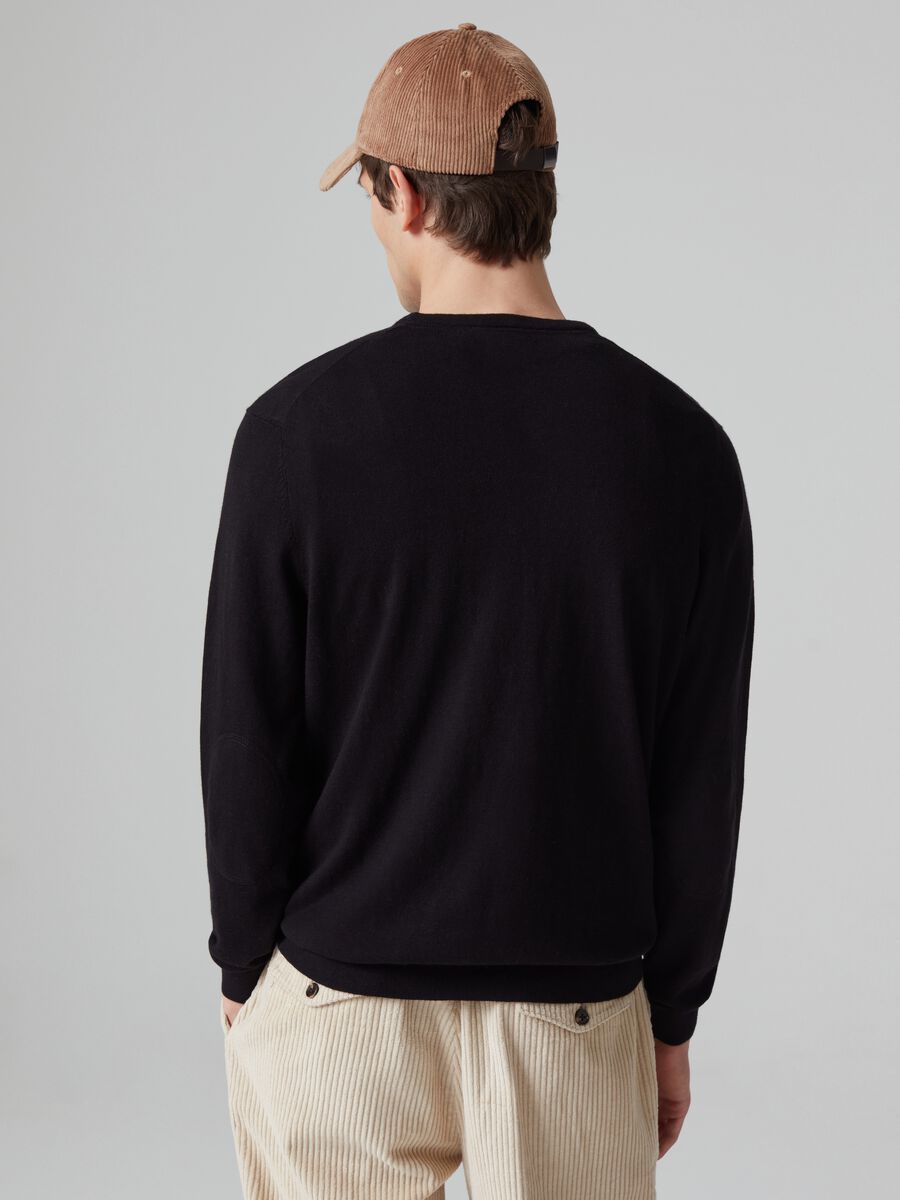 Cotton, silk and cashmere pullover with patches_2