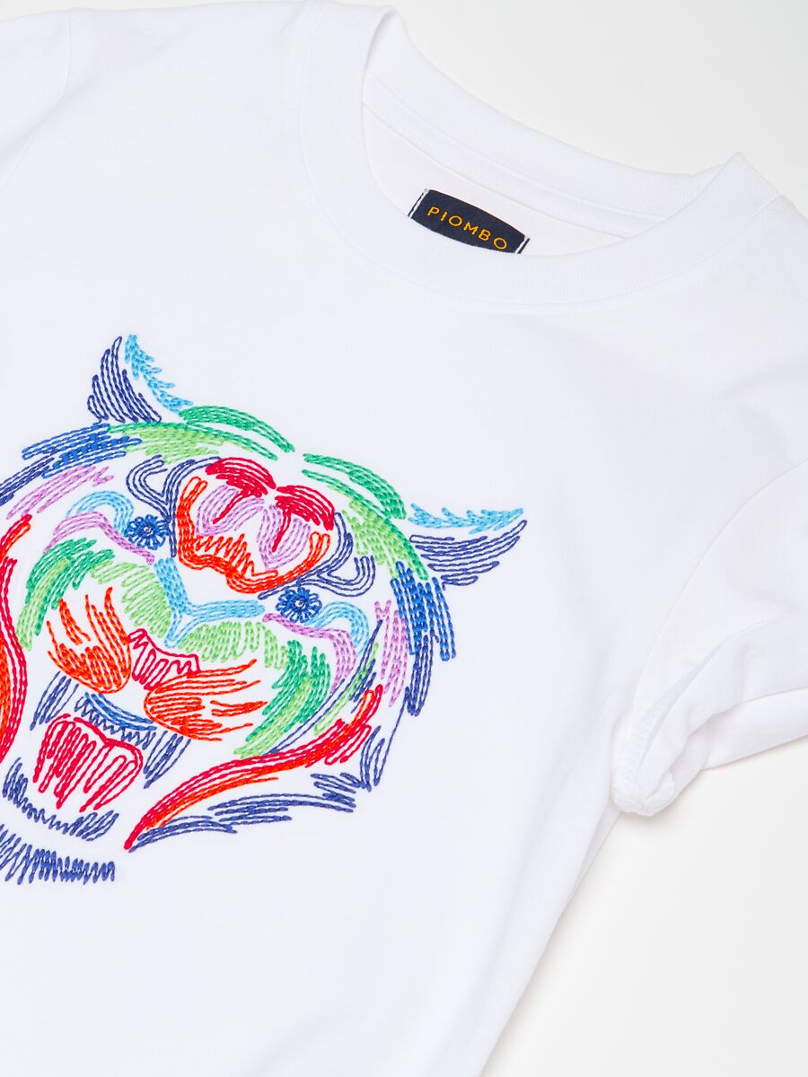 Cotton T-shirt with tiger embroidery_2