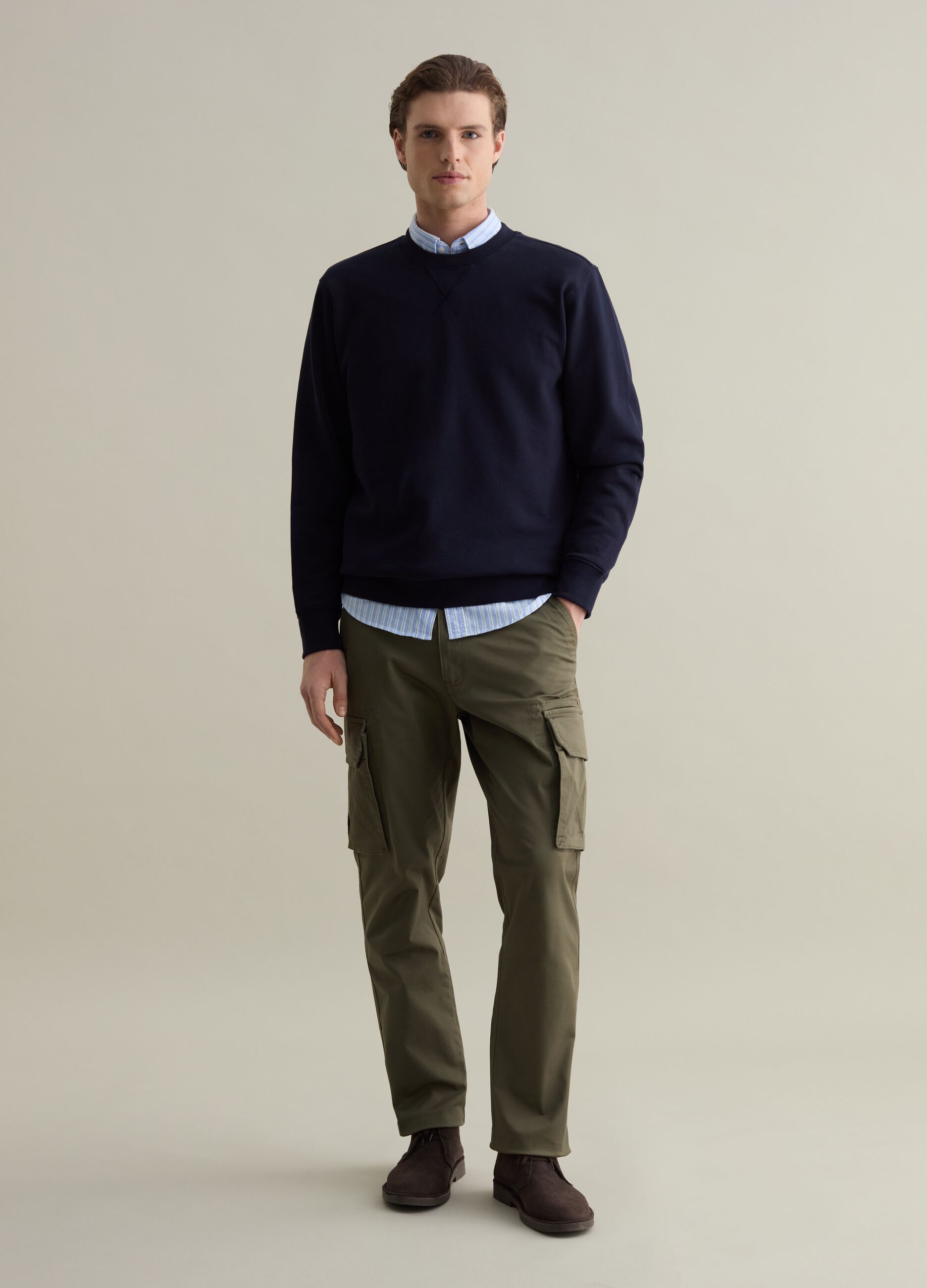 Cargo trousers in stretch cotton