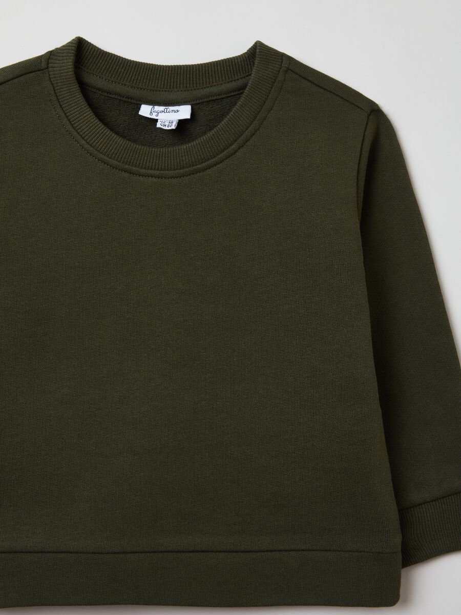Cotton sweatshirt with round neck_2