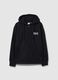 Black regular fit cotton blend sweatshirt_4