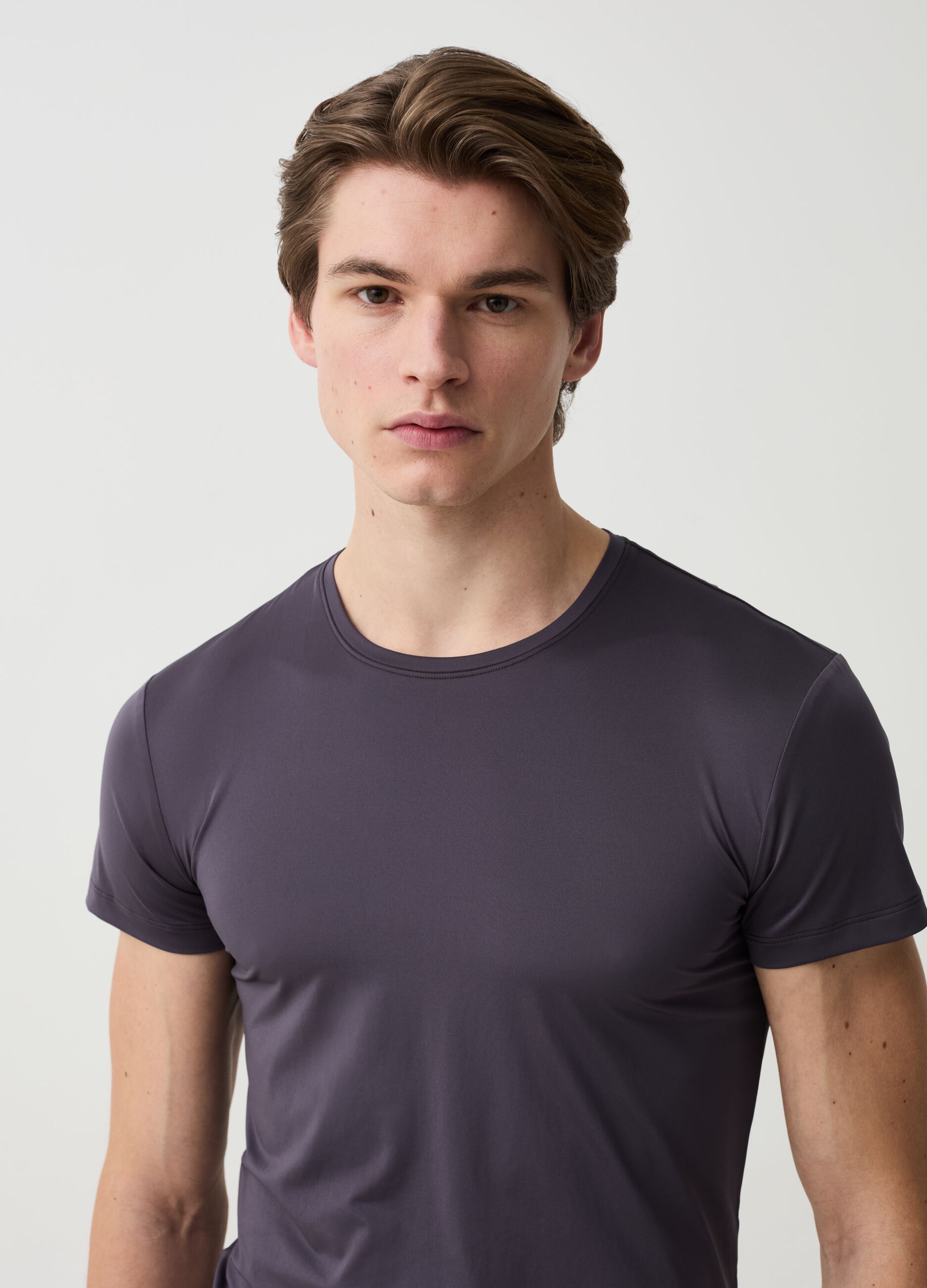 OVS Tech two-pack undershirts with round neck
