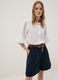 Blue stretch cotton shorts_0