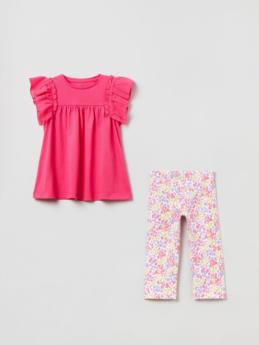 T-shirt and leggings jogging set with print_0