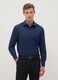 Regular fit blue shirt with classic collar - easy iron_0
