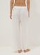 Lange Hose aus reiner Viskose in Weiss_2