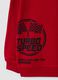 Red crew-neck sweatshirt in pure organic cotton_3